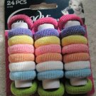 24 Goody Girls Gentle Ponytailers Ouchless Soft Elastic Fabric Hair Bands Tinsel