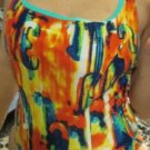 Victoria's Secret M Colorful Numbers One Piece Bathing Swim Suit Nylon Spandex