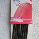 4 Black Goody Thin Elastic Stay Put Slide Proof Hold Secure Fit Hair Head Bands