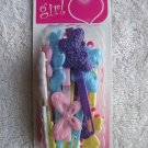 20 Scunci Girl Plastic Butterfly Hair Barrettes Secure Flat Pastel Vibrant Color