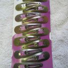 12 Goody Classics Keala Metallic Colored Metal Hair Snap Contour Clips Bronze