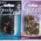 50 Goody Brunette Blonde Ouchless No Metal Elastics Small Mini Shiny Hair Bands