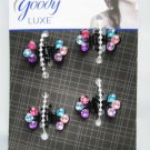 4 Goody Luxe Colorful Gem Styling Mini Butterfly Hair Claw Clips Small Metal Jaw