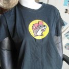 Bucee's Beaver No Worries S Youth 100% Cotton Black Gildan Preowned Cracked Pic