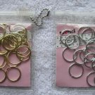 Scunci 20 PCS Hair Rings Metal Gold Silver Braids Reusable Zipper Storage Pouch
