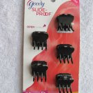 5 Goody Slideproof Secure Fit Claw Clips Mini Hair Jaw Gray Black Stay Put Clip