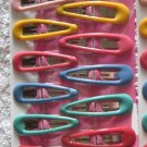 12 Goody Girls Colorful Glossy Glam Color Epoxy Covered Metal Hair Snap Clips