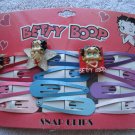 12 Colorful Betty Boop Snap Hair Clips Plastic Decorative Figures Sparkly Star