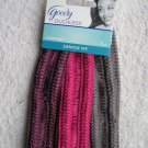 3 Goody Gentle Fit Fabric Headbands Pink Purple Gray Airy Woven Head Band Wrap