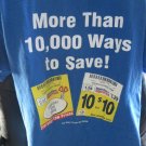 Blue Kroger Medium T Shirt Gildan 100% Cotton 10,000 Ways to Save Low Price Tags