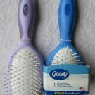 Goody Cushion Styling Hair Brush Extra Grip 2002 USA Lilac Blue Full Size Style