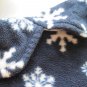 Gap Medium Snowflake Long Sleeve Collared Button Pajama Top Navy Blue Polyester