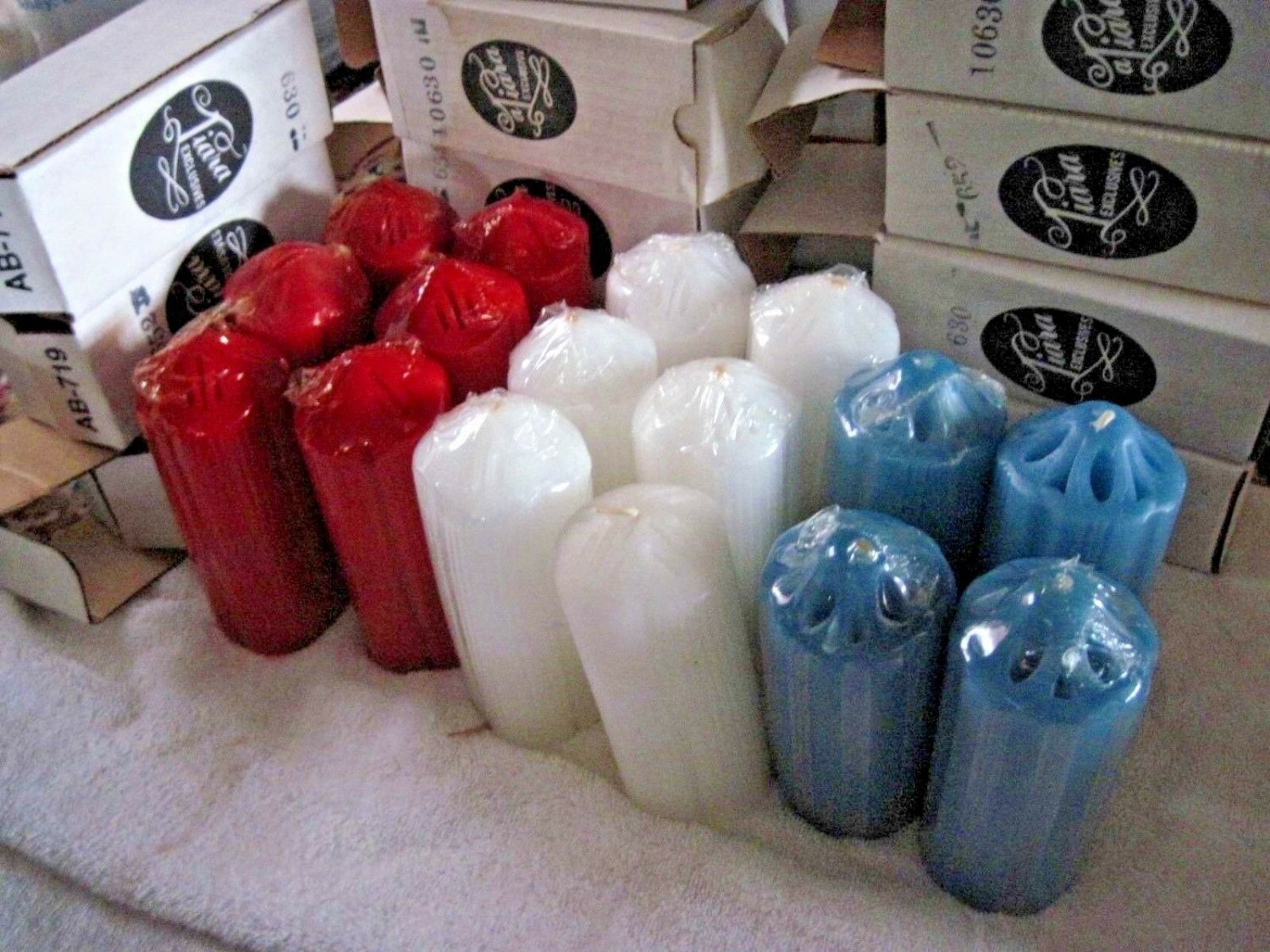 Hollow Design Center Red White Blue Tiara Candle Patriotic Memorial Independence