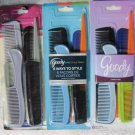 Goody Value 6 Pack Plastic Multi Hair Super Comb Set All Purpose Style Detangle