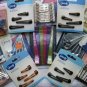 4 Goody Plastic Salon Clips Spring Backs Secure Hair Section Dark Black Red 2002