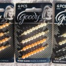 4 Goody Fashionow Luxe Shiny White Pearl Beaded Bobby Slide Hair Pins Ball Tips