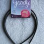 2 Goody Ouchless Flex Less Pressure Hard Thin Head Bands Comfort Foam Tip Black
