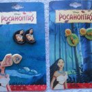 3 Disneys Pocahontas Earring Sets Meeko Flit Bird Sunflower Charm Stud Dangling