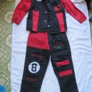 Children's Machine Gun Outfit Pants 7 Shirt XL Red Green Rough Rider 8 Ball Kids