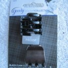 2 Goody Black Color Collection Slide Proof Secure Fit Claw Clip Hair Jaw Plastic