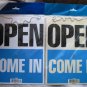 Bazic Rectangular Open Come In Will Return Adjustable Clock Sign Chain 9 x 7.5 "