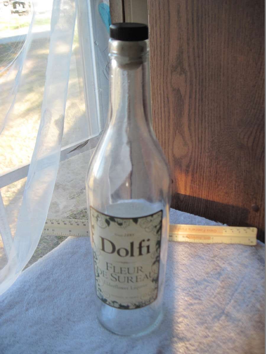 Empty 750ml Dolfi Fleur Sureau Clear Glass Bottle Long Build Small Ship Inside