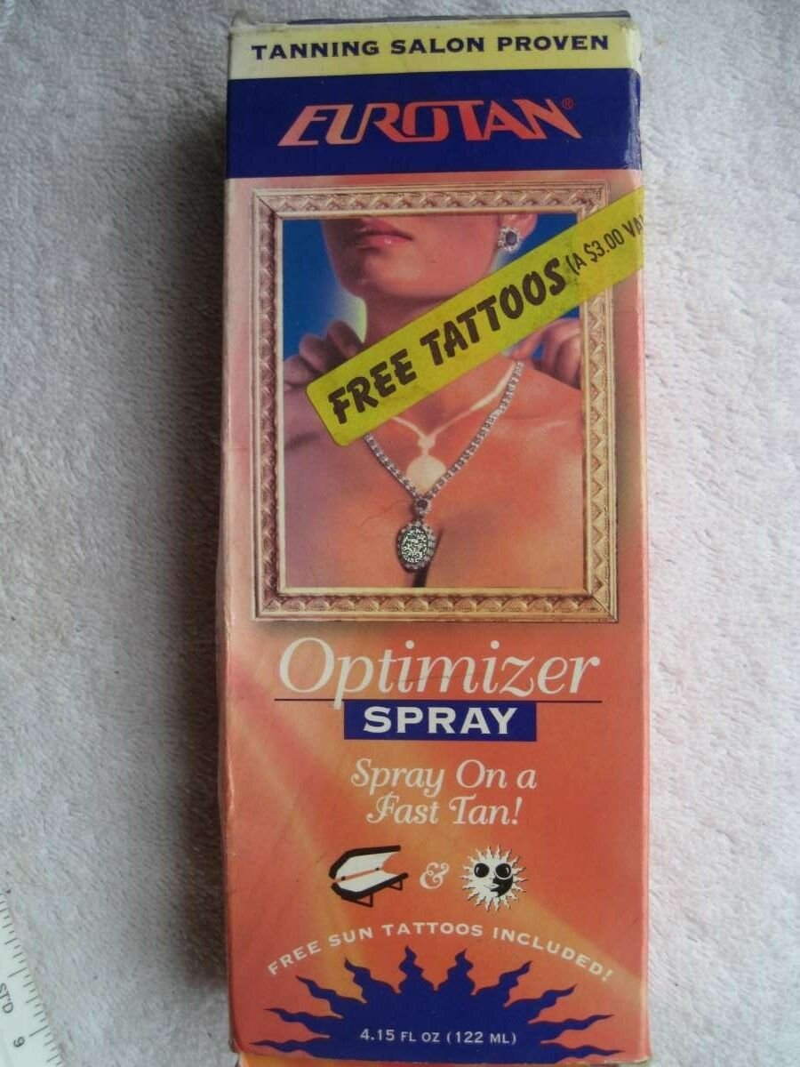 Eurotan Optimizer Spray Tan 4.15Floz Salon Proven Tattoos Natural Dark Fast Easy