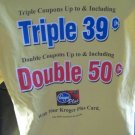 Yellow Kroger M or L T Shirt Triple Double Coup0ns Plus Card Anvil 100% Cotton
