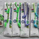 Zip Zing Zipper 18.5" Lanyard Bracelet Charm Dolphin Peace Shiny Rainbow Hold Id