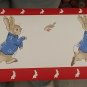 Beatrix Potter Themed Wallpaper Border Red Edge PrePasted 5 Yd Roll Peter Rabbit