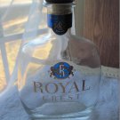 Empty 750ml Royal Crest Canadian Whisky Thick Heavy Clear Glass Bottle Wood Cork
