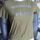 Werewolf Athletics 13 Bark Worse Than Bite Green Halloween XS 4-5 T-Shirt Worn