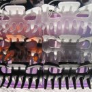 3 Goody Claw Clips Large Hair Jaw Glossy Matte Frosted Plastic Black Clear Brown