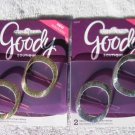 2 Goody Boutique Oval Textured Metal Hair Barrettes Secure Back Clips Stay Tight