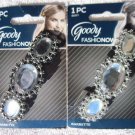 1 Goody Amelia Fashionow Rhinestone Diamond Fancy Metal Hair Barrette Silver Pew