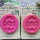 2 Wilton Easter Egg Cookie Stamp Plastic 1997 Decorating Stampers Baking Crafts