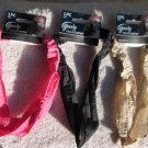 1 Goody Fashionow Glitter Gentle Fit Light Thin Fabric Head Band Pink Black Tan