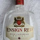 Empty 750ml Ensign Red Canadian Whisky Thick Heavy Clear Glass Bottle Wood Cork