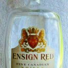 Empty 1.75L Ensign Red Canadian Whisky Thick Heavy Clear Glass Bottle Wood Cork
