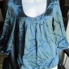 Women's Teal Calvin Klein Exclusive Small Dress Shirt 100% Silk $128 Tag Stored