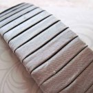 1 Goody Silky Fabric Folds Silver Gray Hair Barrette Clip Pin 2007 Metal Backing