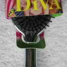 Goody Diva Cushion Hair Brush 1999 Reflective Silver Mirror Plastic Handle Back