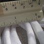 6 Plain Soft WHITE No Metal Elastic Fabric Ponytailer Hair Bands Shiny Sparkle