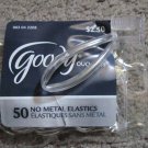 50 Goody Value Pack Clear Ouchless No Metal Small Poly Elastic Hair Bands Pouch