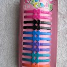 12 Eye Candy Bright All Plastic Flat Tight Hair Barrettes Clips Pins No Metal