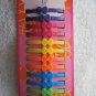 12 Eye Candy Bright All Plastic Flat Tight Hair Barrettes Clips Pins No Metal