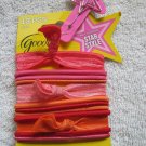 13 Goody Ouchless Star Style Pink Orange Hair Bands NoMetal Variety Elastics Pin