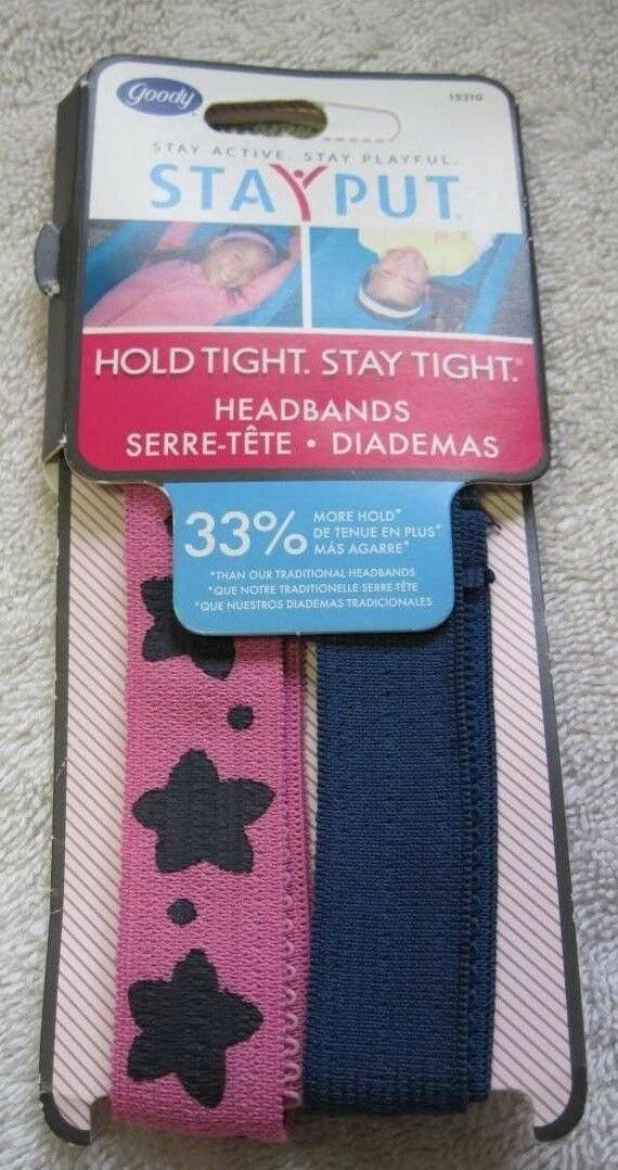 Goody Stay Put Head Bands Slide Proof Hold Tight Secure Grip