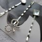 3 Goody Shiny Silver Diamond Gem Bow Oval Metal Collins Bobby Slide Hair Pins