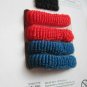 4 Goody Red Blue Small Gentle Fit Terry Soft Elastic Fabric HairBand Ponytailers